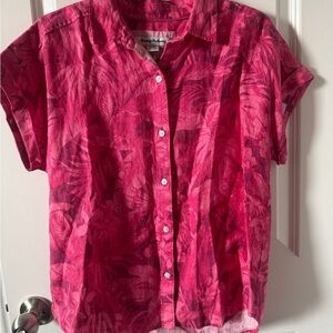 NWT Tommy Bahama Women’s Fuchsia Button-Up Shirt Size Small